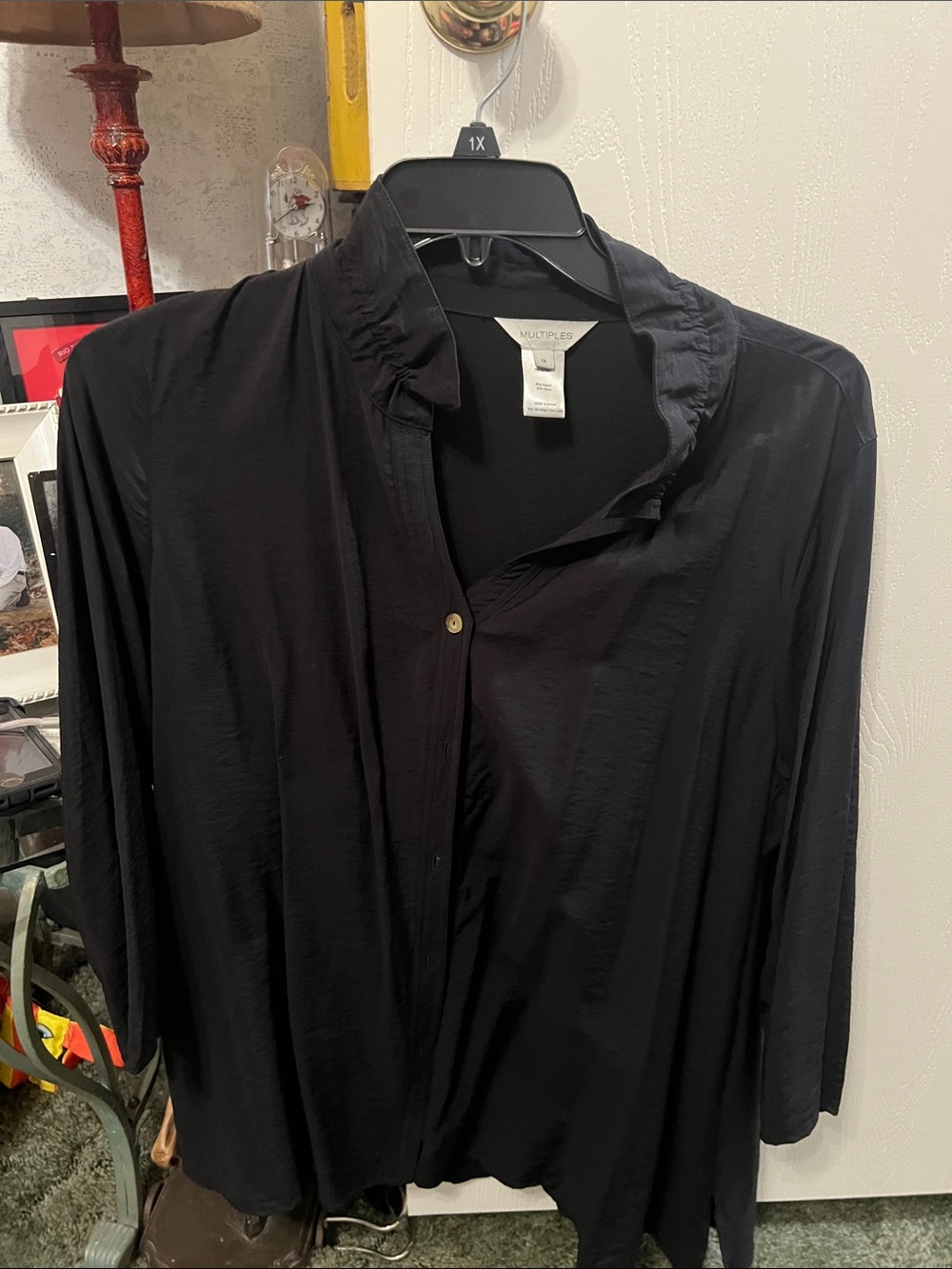 Multiples Men’s Black Lightweight Shirt Jacket